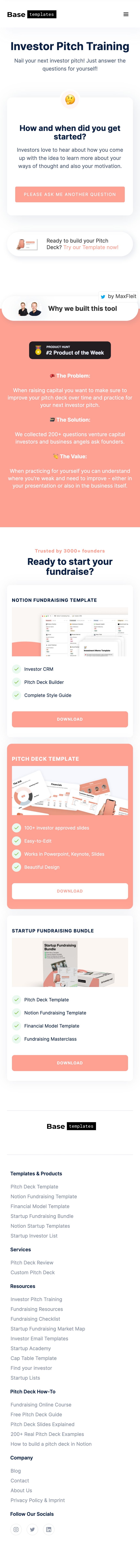 by BaseTemplates landing page design