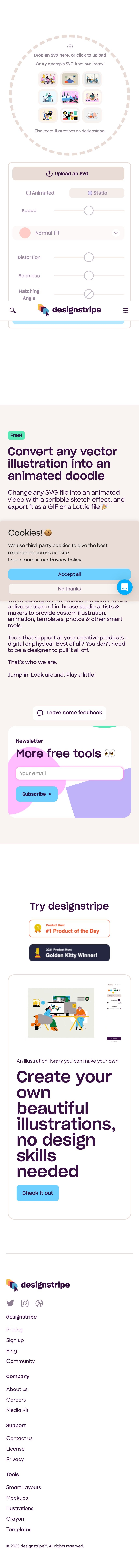 Crayon landing page design