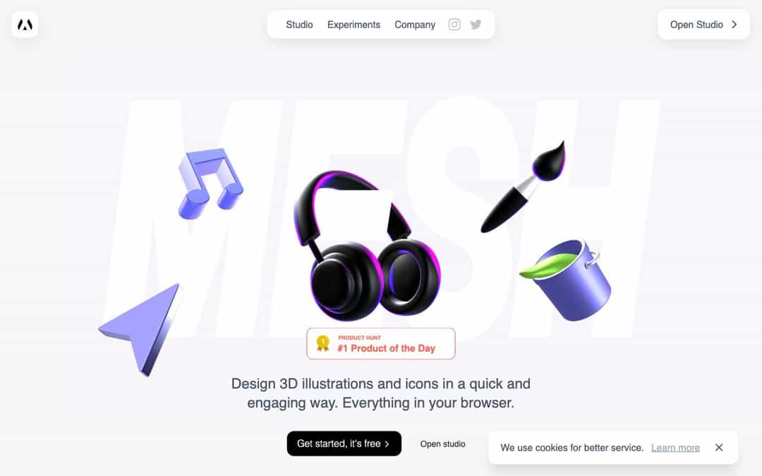 Morflax mesh landing page design