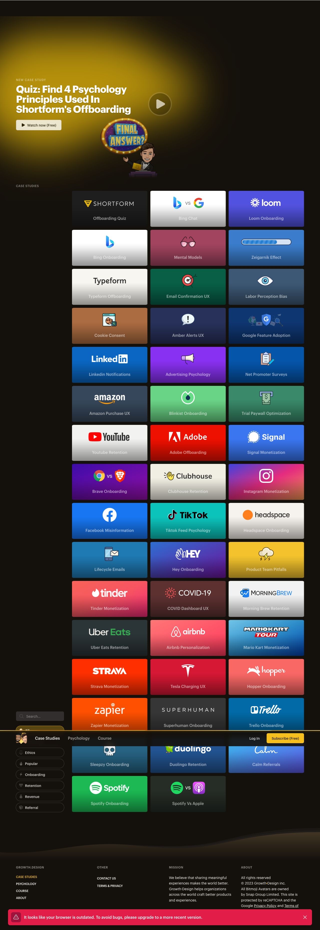 47 UX Case Studies To Improve Your Product Skills landing page design
